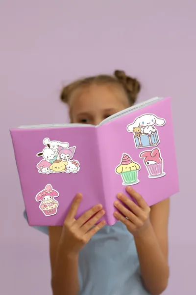 Sevimli Karakter Mini Sticker Seti | Kawaii Çizim, Pastel Sticker | Ajanda & Çocuk Sticker