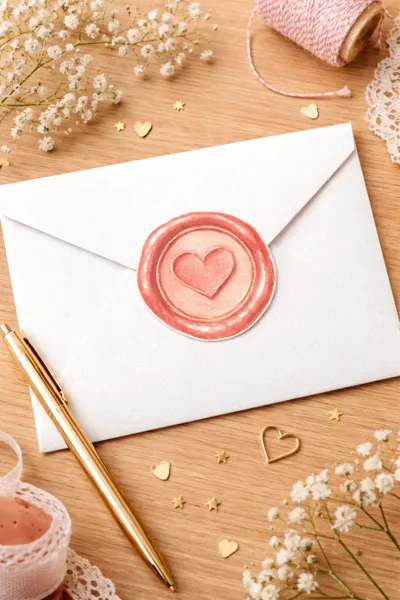 Kalp Mühür Sticker Seti 96 Adet – 4 cm Mini Etiket | Davetiye, Hediye Paketi, Kargo, Mektup Süsü